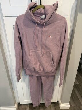 Champion Dusty Mauve Hoodie and Joggers Set